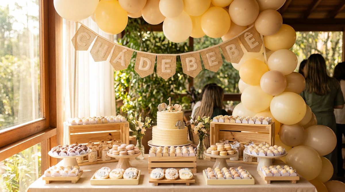 Chá de Bebê Neutro: Decoração Antes de Revelar o Sexo