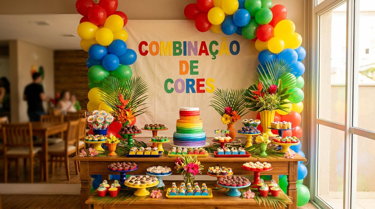 Como Combinar Cores na Decoração de Festa como um Designer