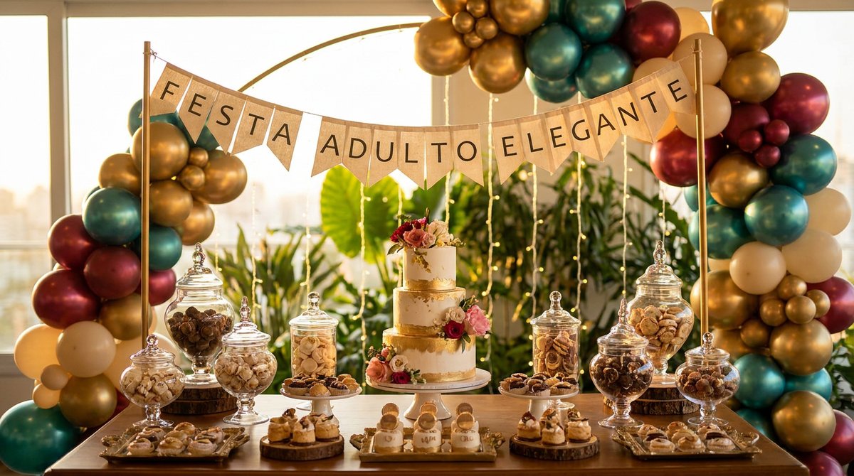 Decoração de Festa Adulta: Elegância e Personalidade em Alta