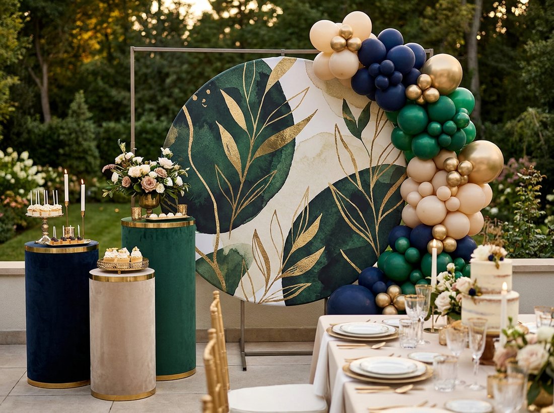 Painel e cilindros decorativos
