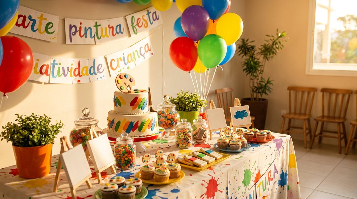 Festa Arte e Pintura: Criatividade e Cores para Crianças Artistas