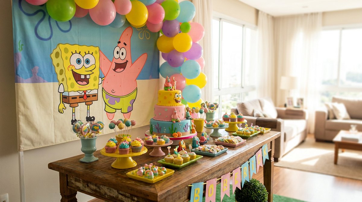 Festa Bob Esponja: Fundo do Mar com Patrick e os Amigos