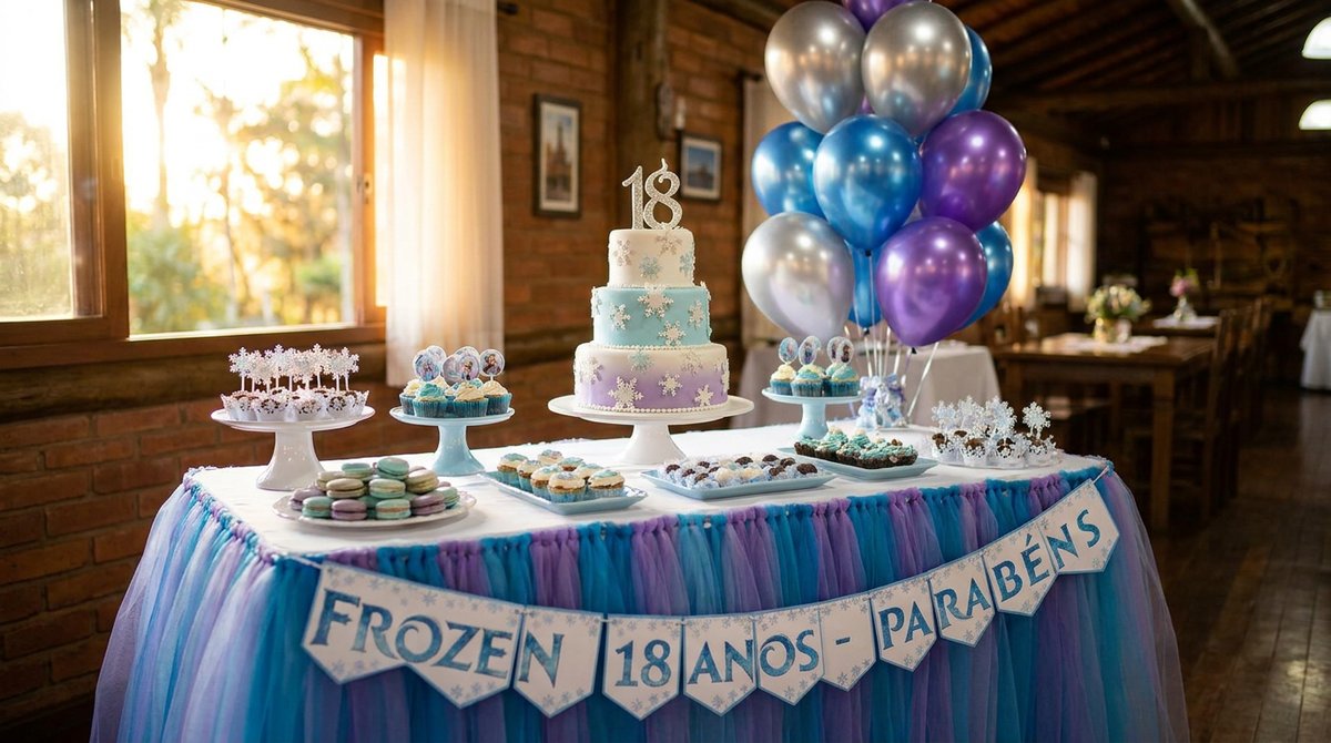Festa Frozen para Adultos: Magia de Inverno Sofisticada