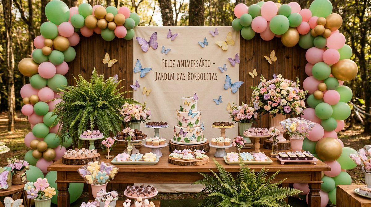 Festa no Jardim: Borboletas, Flores e Natureza Encantada