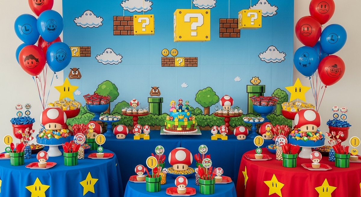 Festa do Mario Bros: Como Criar uma Decoração Épica