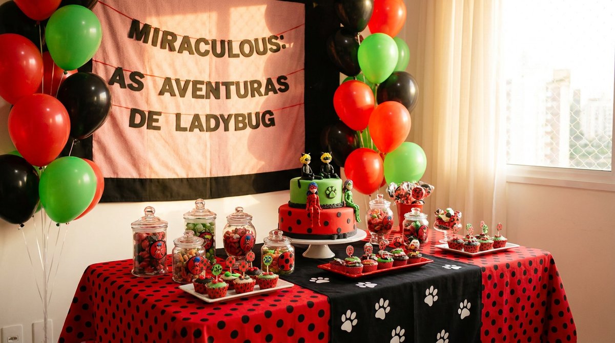 Festa Miraculous Ladybug: Heróis de Paris na Sua Festa