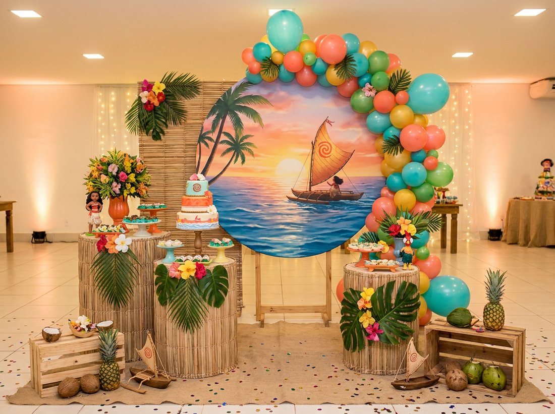 Painel e cilindros decorativos