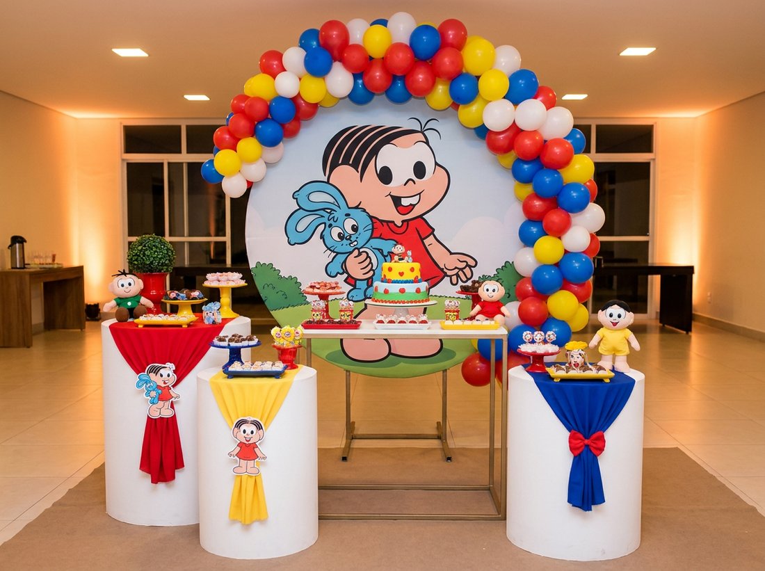 Painel e cilindros decorativos