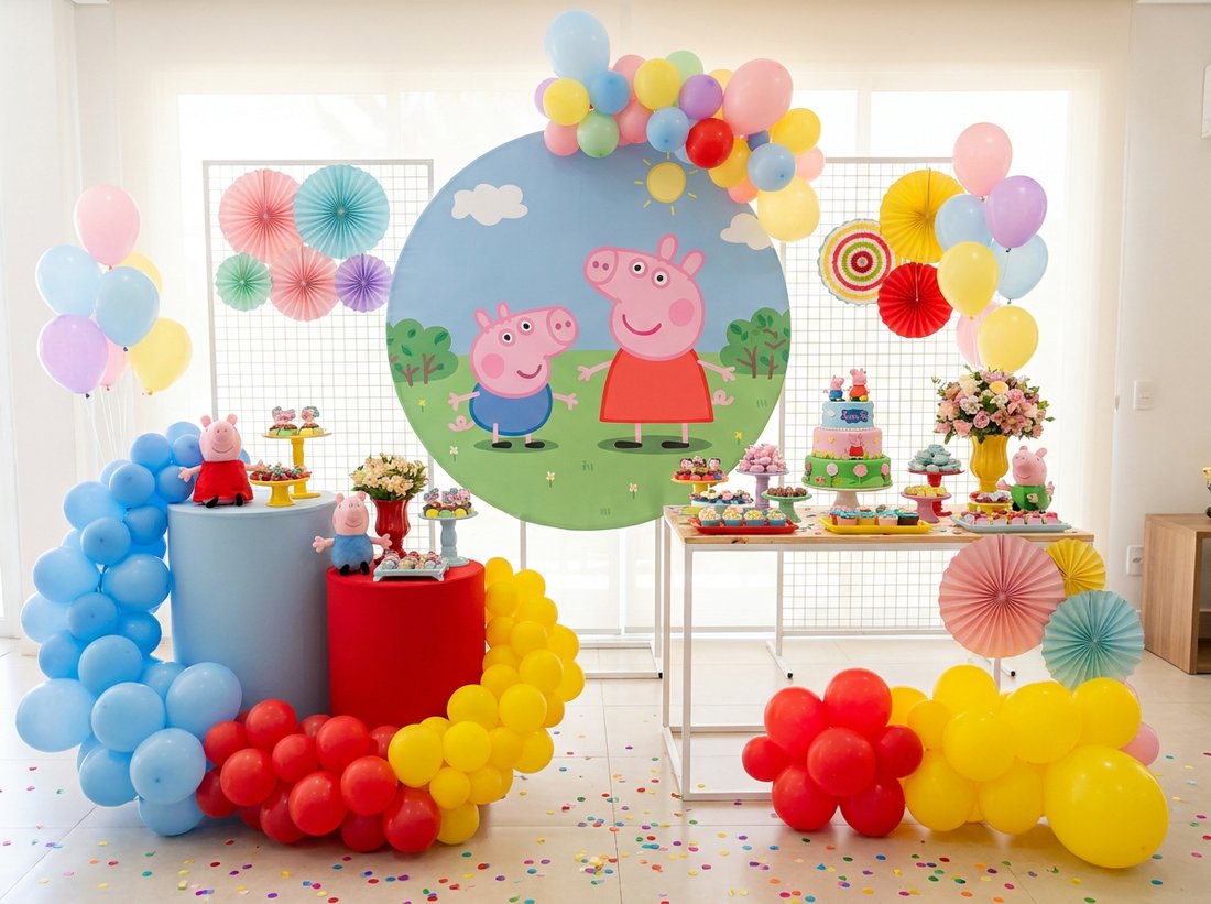 Painel e cilindros decorativos