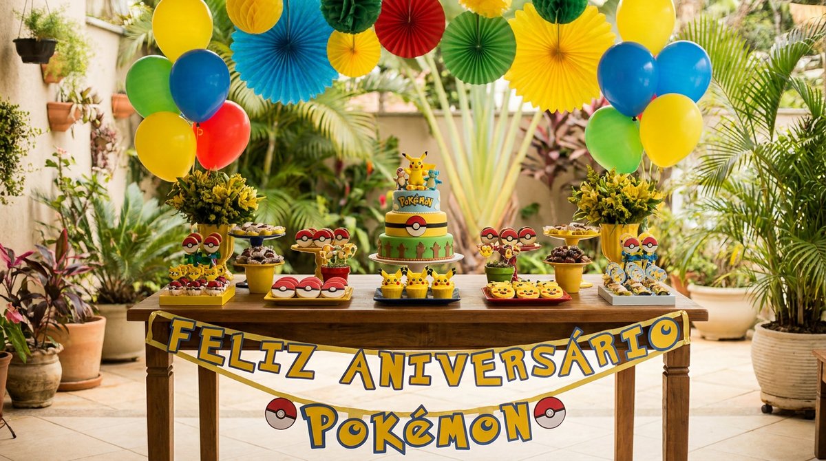 Festa Pokémon: Gotta Catch 'Em All na Decoração