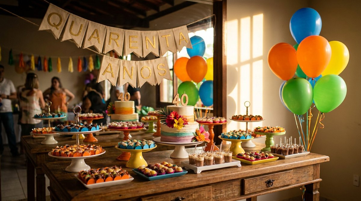 Festa de 40 Anos: Elegância e Sofisticação na Decoração