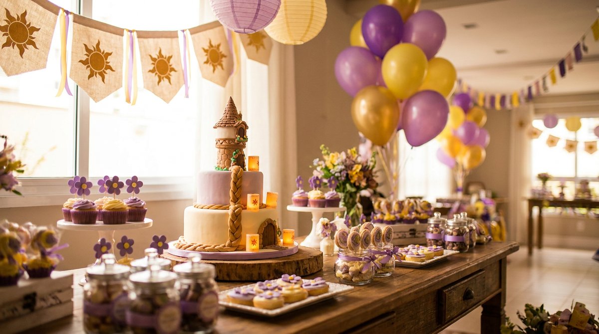 Festa da Rapunzel: Lanternas e Flores em Cada Canto