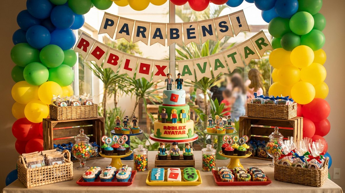 Festa Roblox: Personalize sua Festa como no Jogo