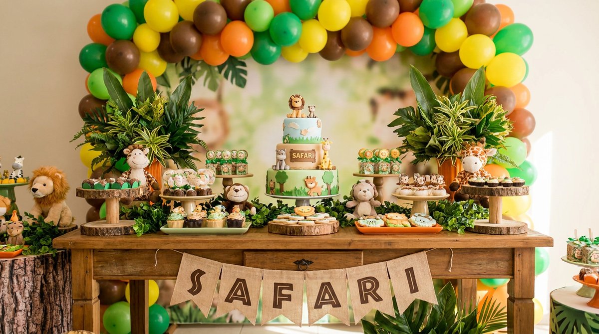 Festa Safari: Leões, Girafas e Elefantes na Decoração