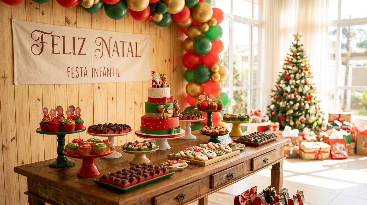 Festa Natalina Infantil: Papai Noel, Árvore e Muita Alegria