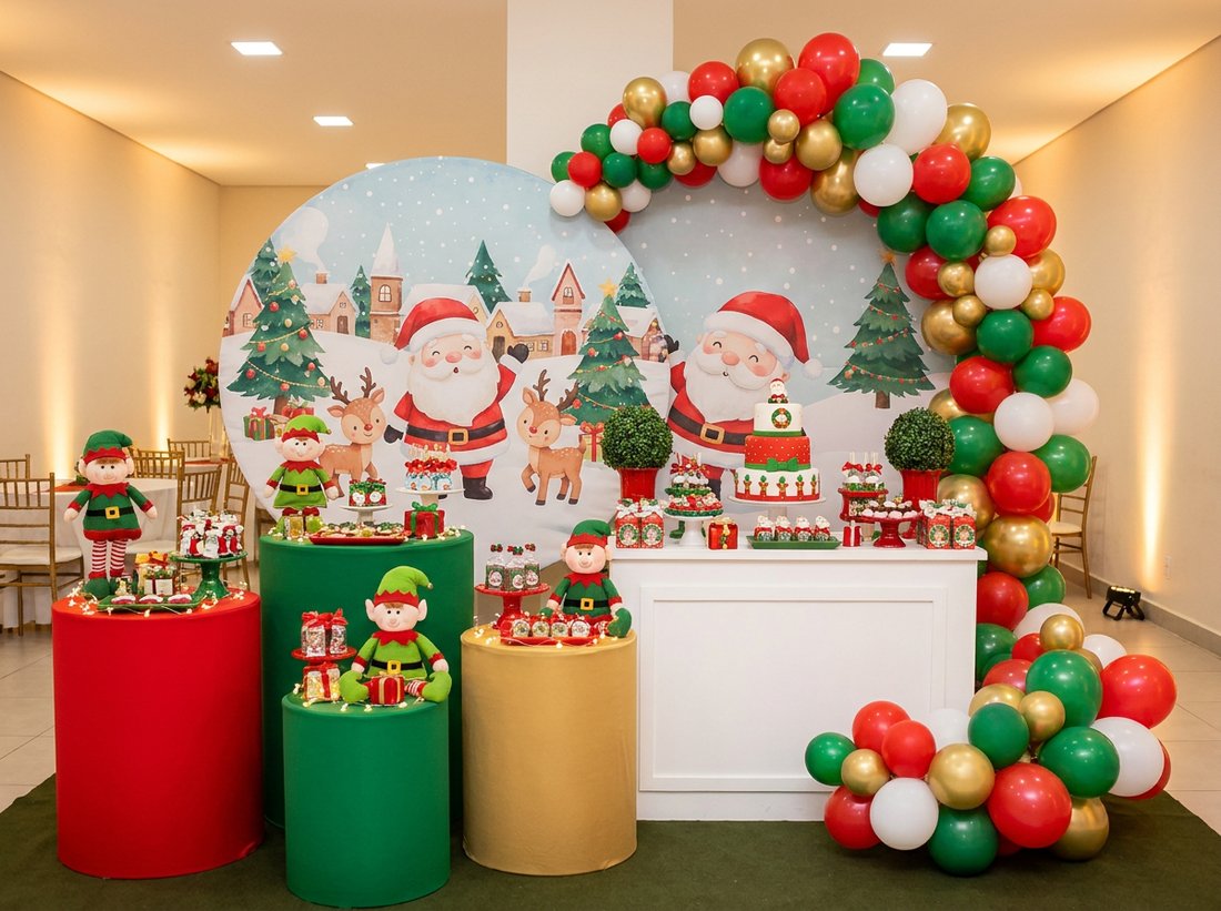 Painel e cilindros decorativos
